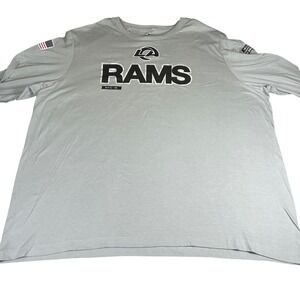 Nike Los Angeles Rams Salute To‎ Service Long Sleeve T Shirt Mens 3XL Gray NWT